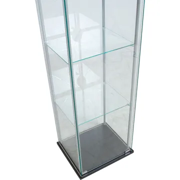 Vitrineskap HOME4YOU Aiko 42x36x161 cm - grå - Oppbevaring - Skap - Vitrineskap