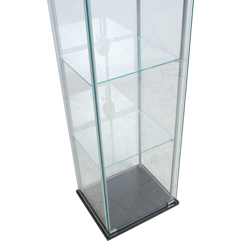 Vitrineskap HOME4YOU Aiko 42x36x161 cm - grå - Oppbevaring - Skap - Vitrineskap