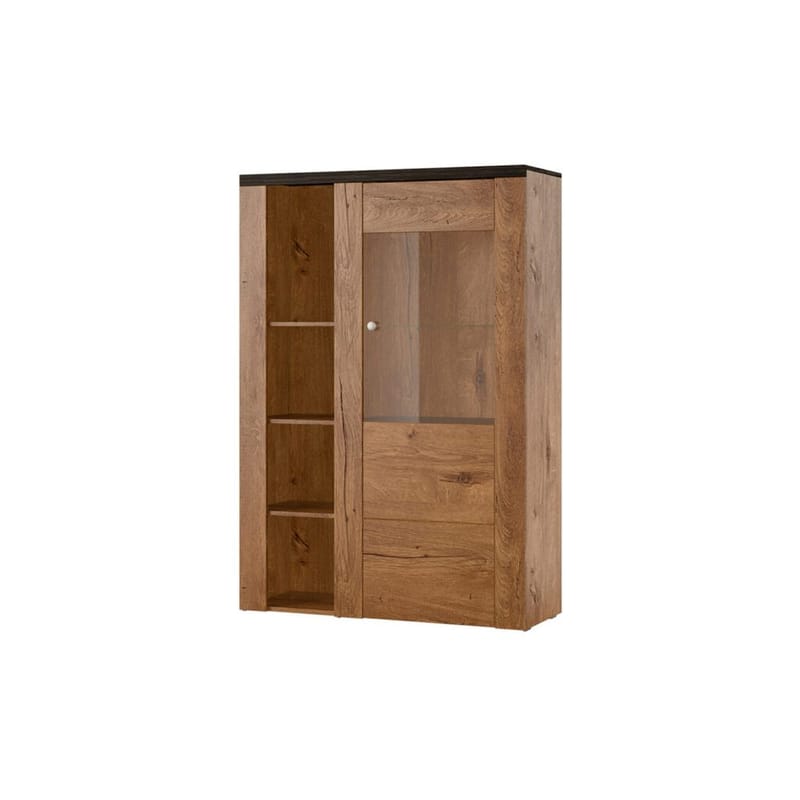 Vitrineskap Larona 1 dør, Lefkas eik, 145 cm