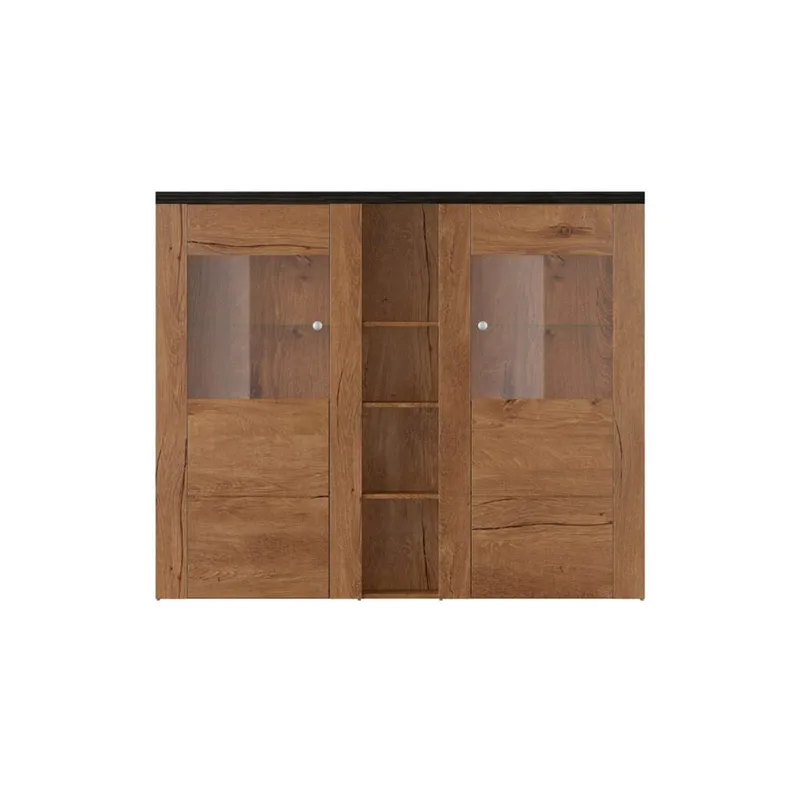 Vitrineskap Larona 2 dører - Lefkas eik - Oppbevaring - Skap - Vitrineskap