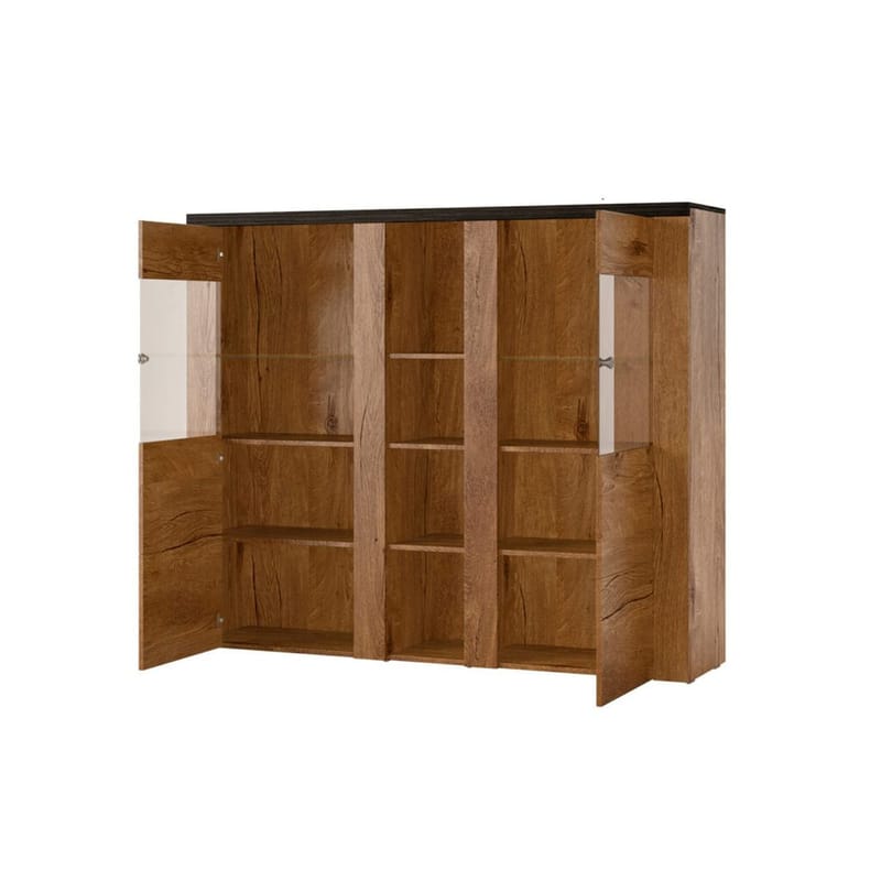 Vitrineskap Larona 2 dører - Lefkas eik - Oppbevaring - Skap - Vitrineskap