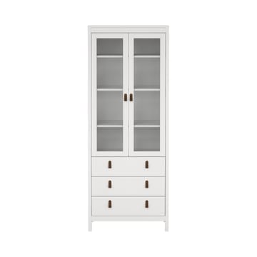 Vitrineskap Madrid med 2 glassdører 3 skuffer 78x199 cm - Oppbevaring - Skap - Vitrineskap