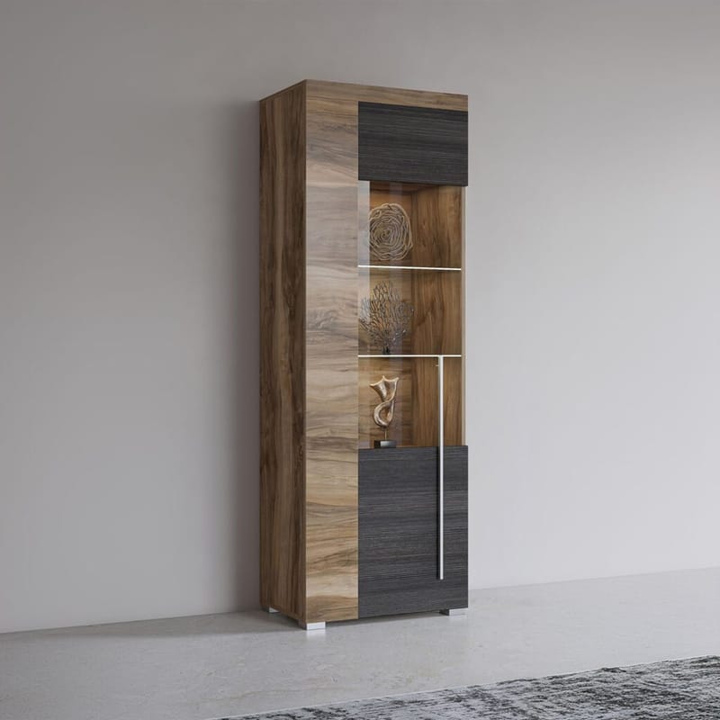 Vitrineskap Roger 1 Dør - Venstre - Oppbevaring - Skap - Vitrineskap