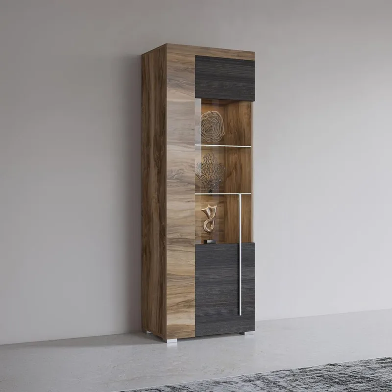 Vitrineskap Roger 1 Dør - Venstre - Oppbevaring - Skap - Vitrineskap