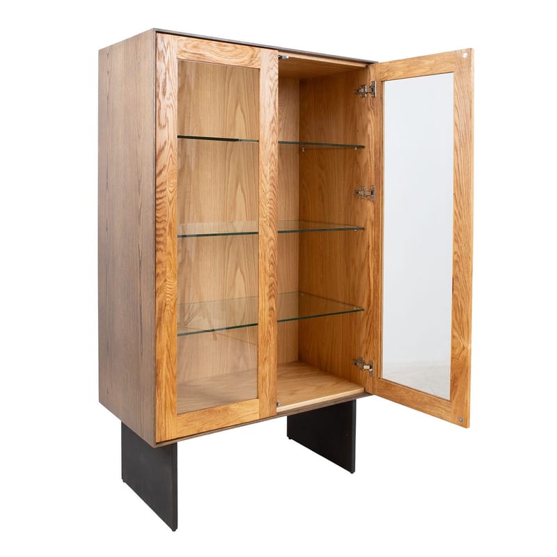 Vitrineskap Teron 90x45x160 cm - Brun - Oppbevaring - Skap - Vitrineskap