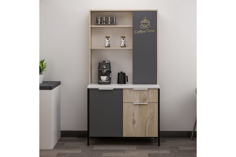 Yogsaes Highboard - Antrasitt - Oppbevaring - Skap - Oppbevaringsskap