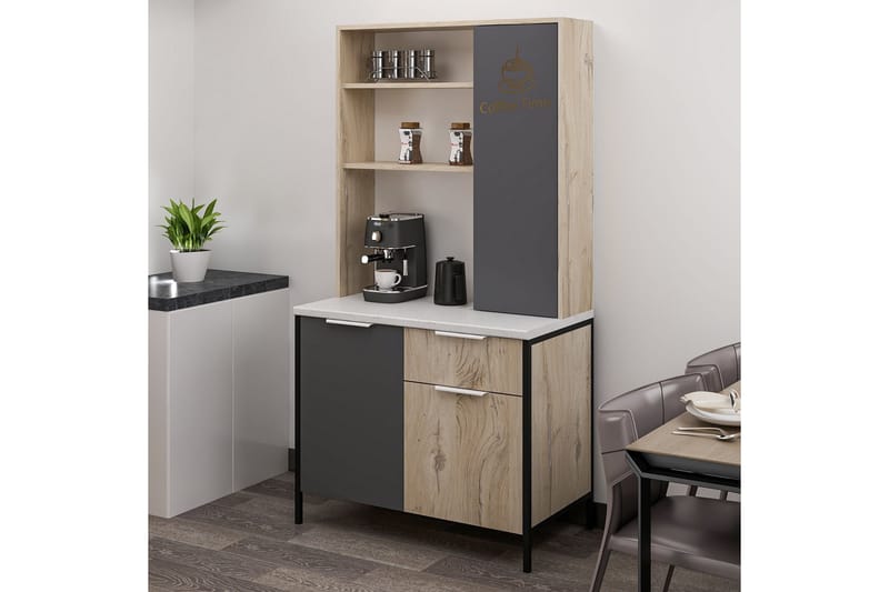 Yogsaes Highboard - Antrasitt - Oppbevaring - Skap - Oppbevaringsskap
