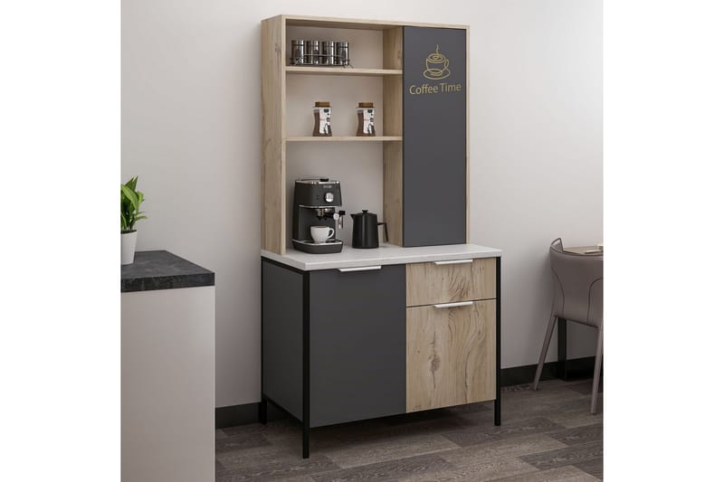 Yogsaes Highboard - Antrasitt - Oppbevaring - Skap - Oppbevaringsskap