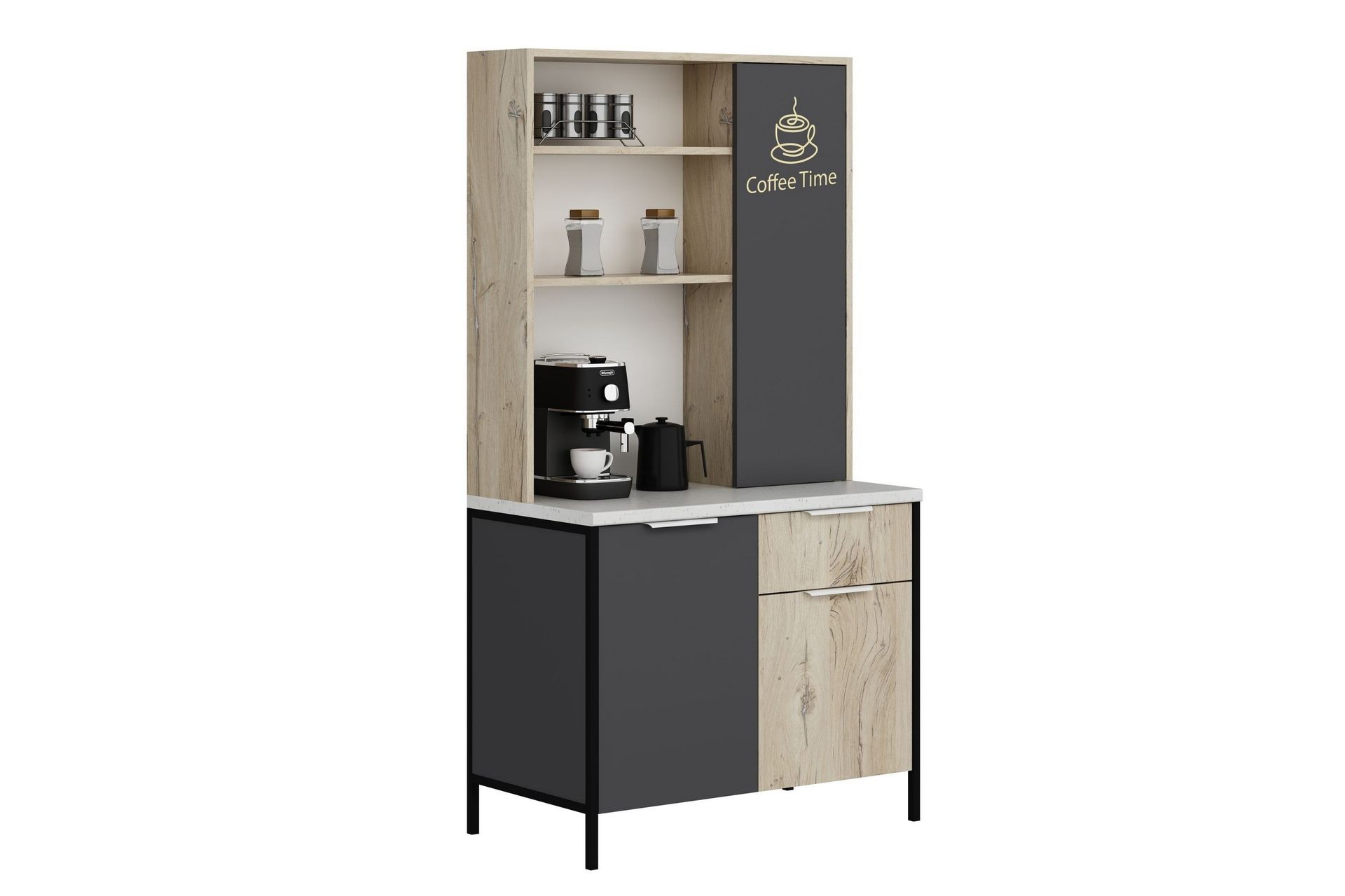 Yogsaes Highboard - Antrasitt - Oppbevaring - Skap - Oppbevaringsskap