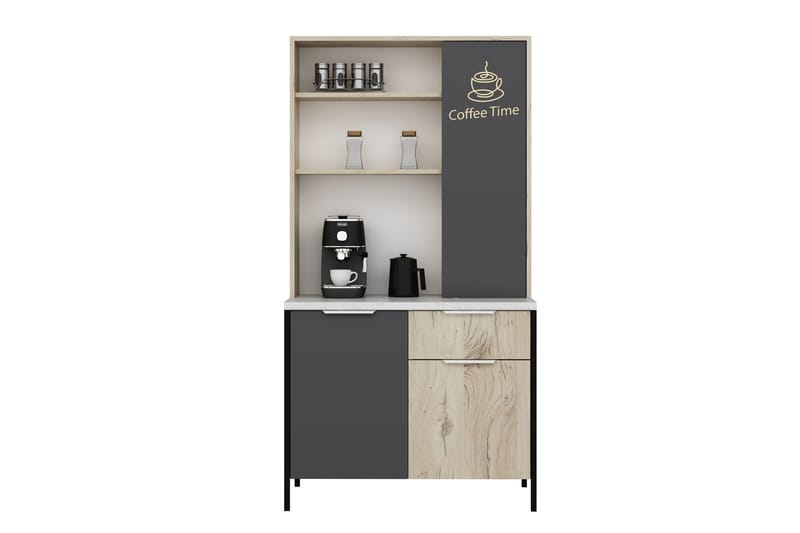 Yogsaes Highboard - Antrasitt - Oppbevaring - Skap - Oppbevaringsskap