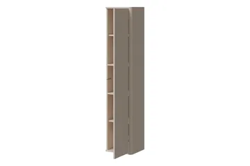 Zalricus Vitrinskåp 36x164 cm - Beige - Oppbevaring - Skap - Vitrineskap