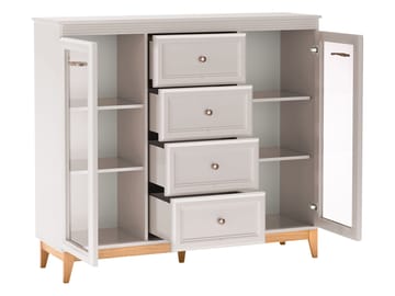 Zeylor Vitrineskap 142 cm med Belysning - Oppbevaring - Skap - Vitrineskap