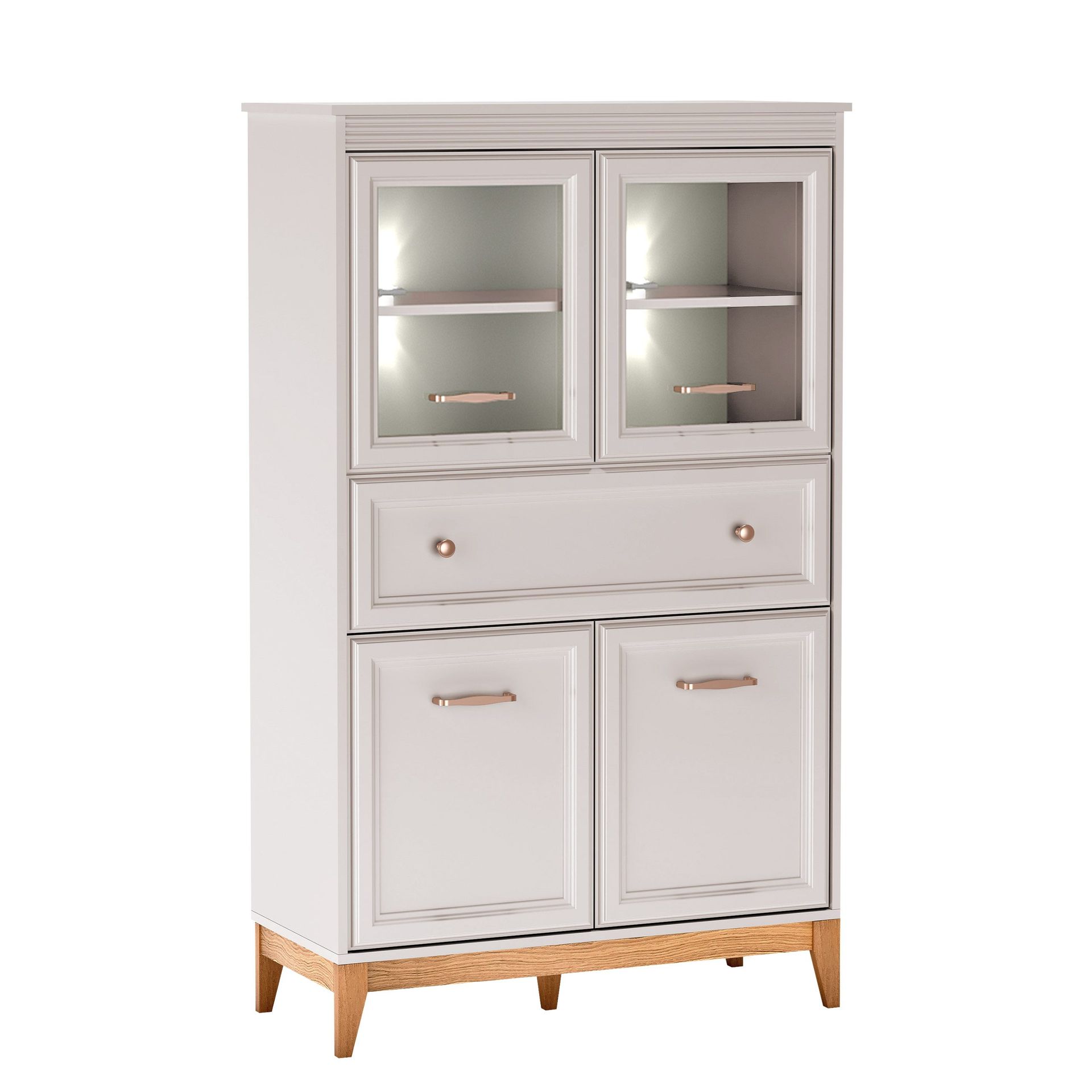 Zeylor Vitrineskap 151 cm med Belysning -