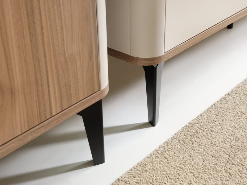 Zeyrin Vitrineskap 89x156 cm - Brun|beige|svart - Oppbevaring - Skap - Vitrineskap