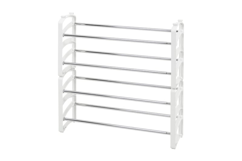 Ammara Skostativ 62/110 cm - Hvit/Krom - Oppbevaring - Skooppbevaring