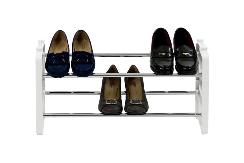 Ammara Skostativ 62/110 cm - Hvit/Krom - Oppbevaring - Skooppbevaring