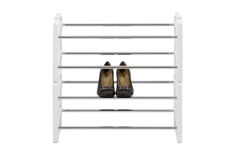 Ammara Skostativ 62/110 cm - Hvit/Krom - Oppbevaring - Skooppbevaring