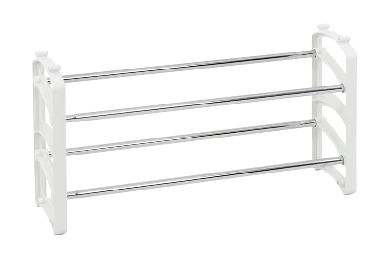Ammara Skostativ 62/110 cm - Hvit/Krom - Oppbevaring - Skooppbevaring