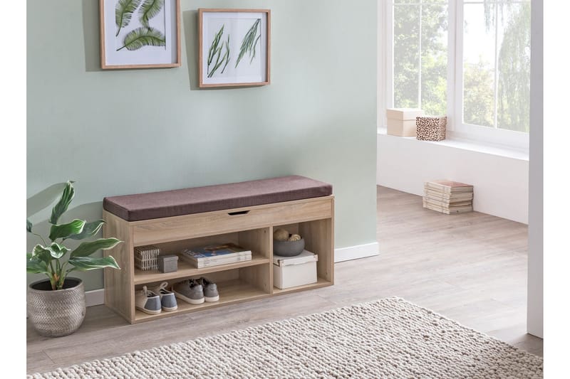Anielle Skohylle 104x32 cm - Brun - Oppbevaring - Skooppbevaring