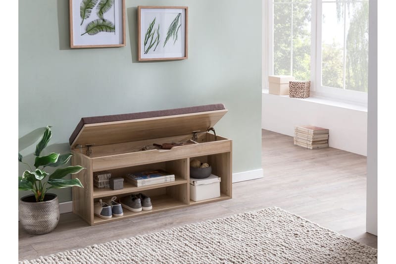 Anielle Skohylle 104x32 cm - Brun - Oppbevaring - Skooppbevaring