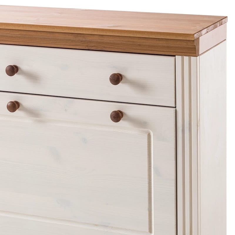 Anita Skostativ 80x105 cm - Hvit/Honning - Oppbevaring - Skooppbevaring