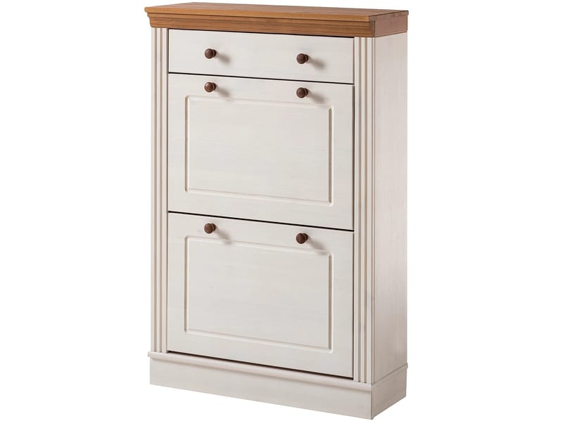 Anita Skostativ 80x105 cm - Hvit/Honning - Oppbevaring - Skooppbevaring