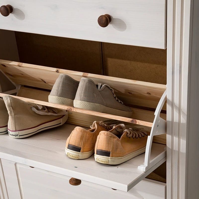 Anita Skostativ 80x105 cm - Hvit/Honning - Oppbevaring - Skooppbevaring