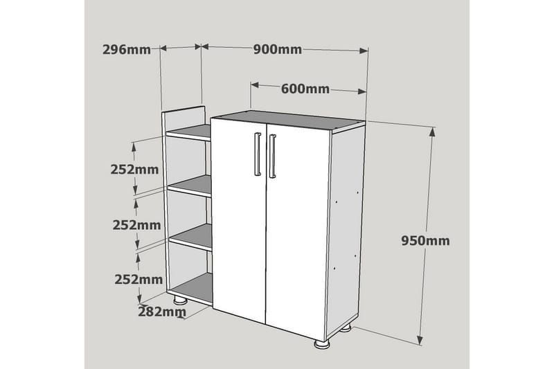 Asousa Skoskap - Oppbevaring - Skooppbevaring - Skoskap