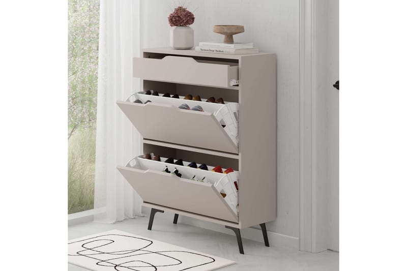 Astat Skoskap 81,6 cm - Brun - Oppbevaring - Skooppbevaring - Skoskap