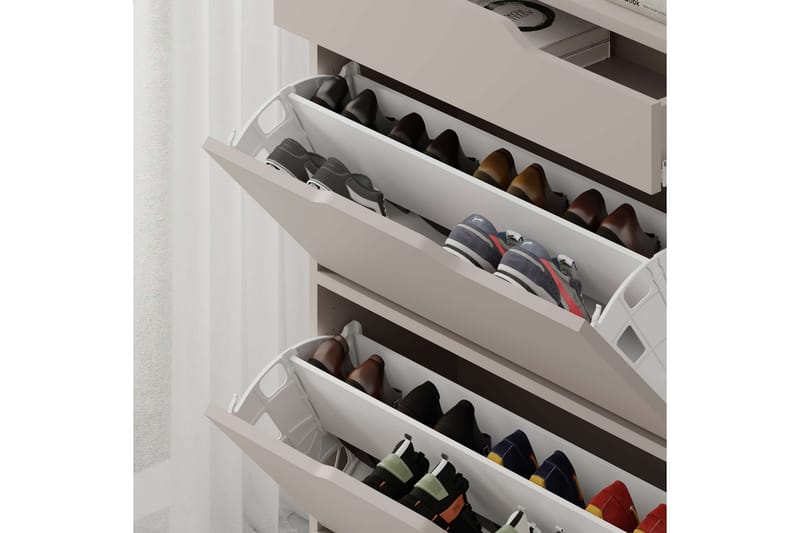 Astat Skoskap 81,6 cm - Brun - Oppbevaring - Skooppbevaring - Skoskap