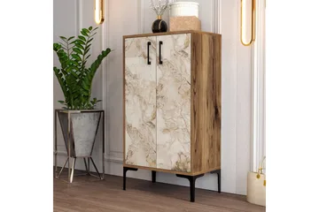 Babice Skoskap 35x60 cm - Valnøtt/Hvit - Oppbevaring - Skooppbevaring