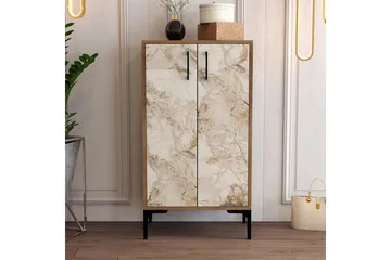 Babice Skoskap 35x60 cm - Valnøtt/Hvit - Oppbevaring - Skooppbevaring
