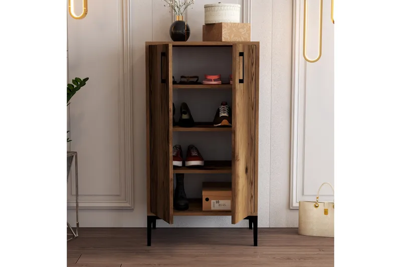 Babice Skoskap skap 35x60 cm - Valnøtt - Oppbevaring - Skooppbevaring - Skoskap