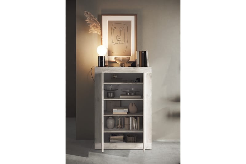 Basic Skoskap 78x116 cm - Hvit - Oppbevaring - Skooppbevaring - Skoskap