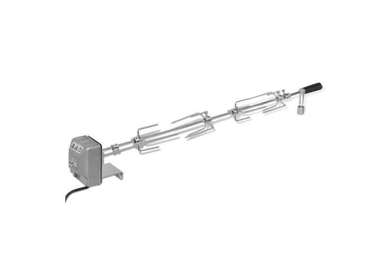 BBQ Rotisserie-spyd med Motor Stål 1000 mm - Hage - Griller - Grilltilbehør - Grillstativ & rotisseri