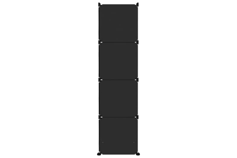 beBasic Oppbevaringshylle med 10 kuber svart PP - Svart - Gangoppbevaring - Skooppbevaring - Skohylle & skostativ