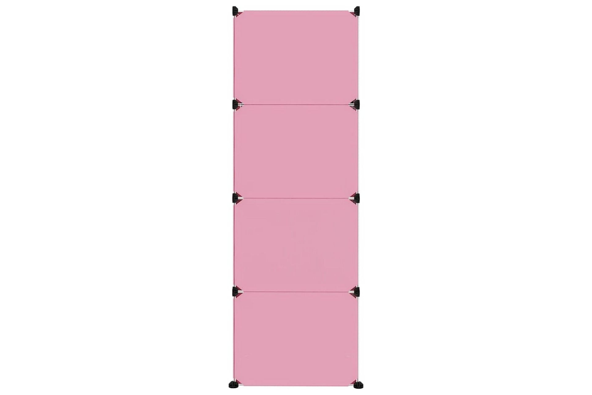 beBasic Oppbevaringshylle med 12 kuber rosa PP - Rosa - Oppbevaring - Skooppbevaring