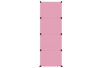 beBasic Oppbevaringshylle med 12 kuber rosa PP - Rosa - Oppbevaring - Skooppbevaring