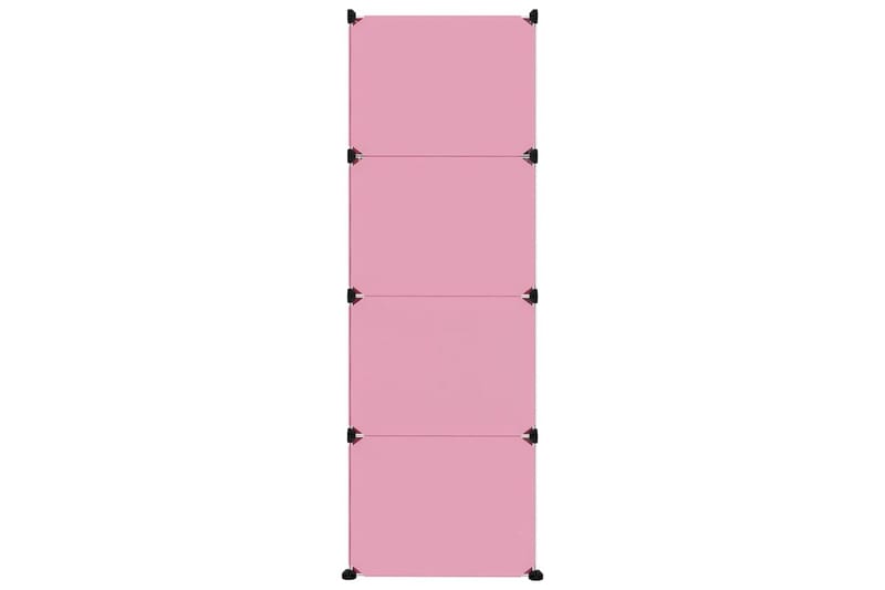 beBasic Oppbevaringshylle med 12 kuber rosa PP - Rosa - Oppbevaring - Skooppbevaring