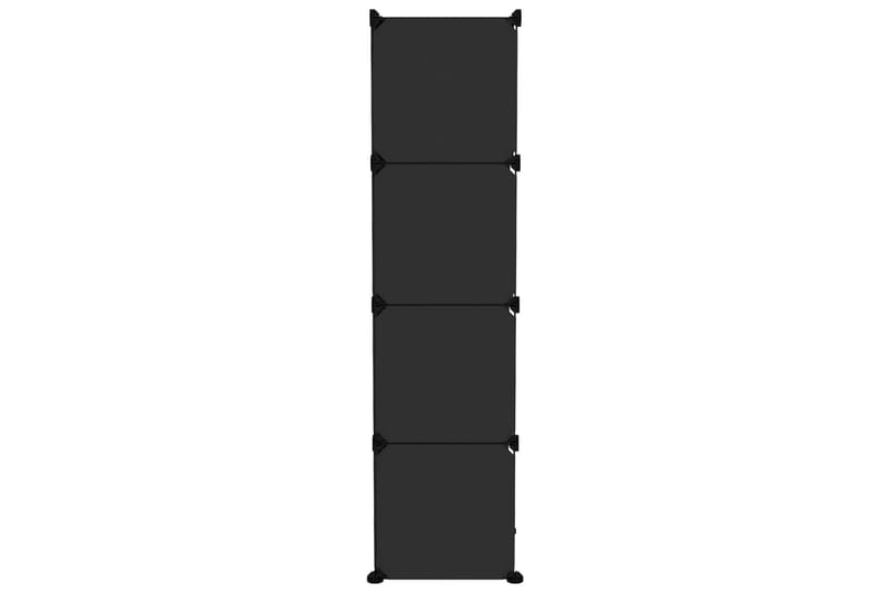 beBasic Oppbevaringshylle med 12 kuber svart PP - Svart - Gangoppbevaring - Skooppbevaring - Skohylle & skostativ