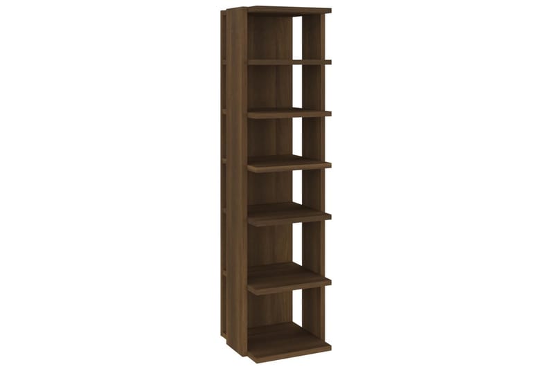 beBasic Skohylle brun eik 25x27x102 cm konstruert tre - Brun - Oppbevaring - Skooppbevaring