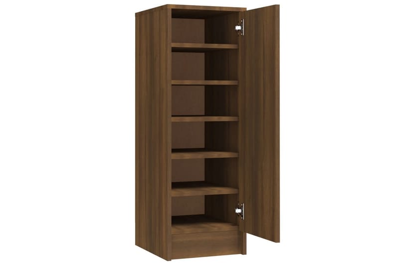 beBasic Skohylle brun eik 32x35x92 cm konstruert tre - Brun - Oppbevaring - Skooppbevaring