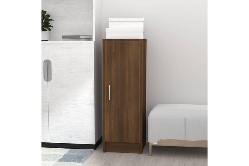 beBasic Skohylle brun eik 32x35x92 cm konstruert tre - Brun - Oppbevaring - Skooppbevaring