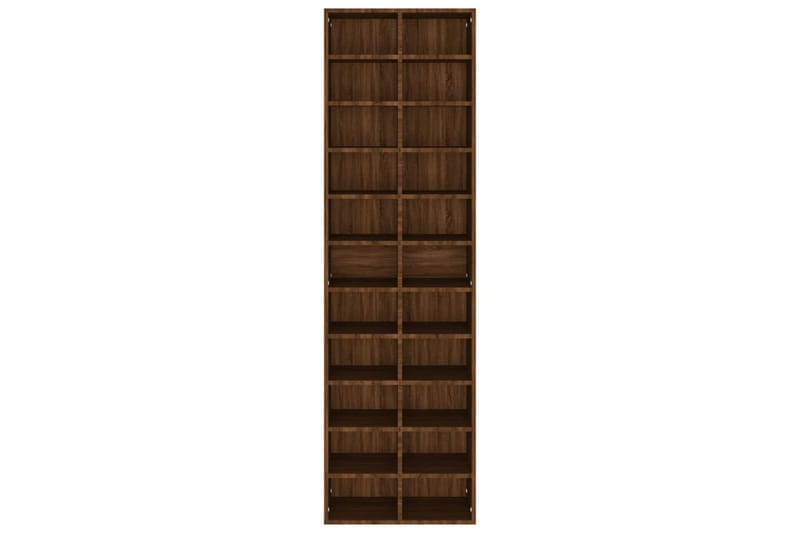 beBasic Skohylle brun eik 54x34x183 cm konstruert tre - Brun - Oppbevaring - Skooppbevaring