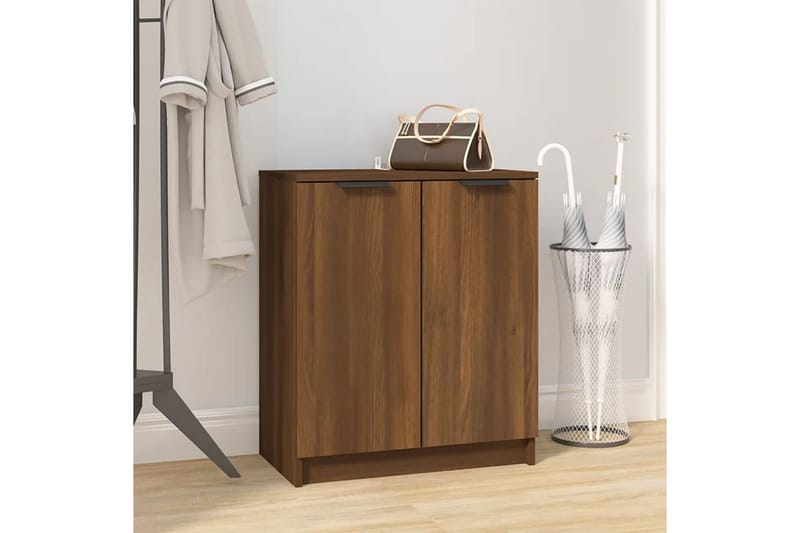 beBasic Skohylle brun eik 59x35x70 cm konstruert tre - Brun - Oppbevaring - Skooppbevaring