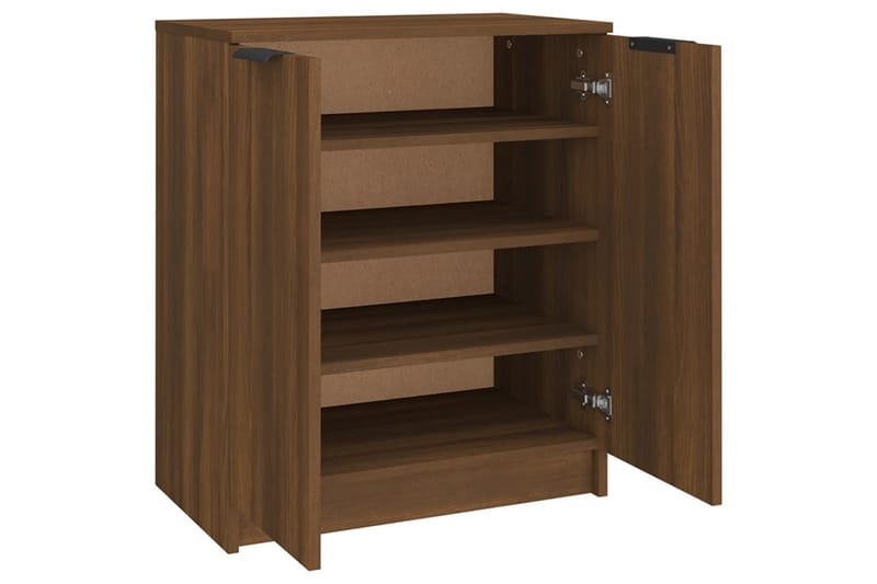 beBasic Skohylle brun eik 59x35x70 cm konstruert tre - Brun - Oppbevaring - Skooppbevaring