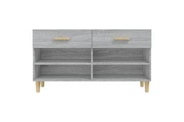 beBasic Skohylle grå sonoma 102x35x55 cm konstruert tre - GrÃ¥ - Oppbevaring - Skooppbevaring