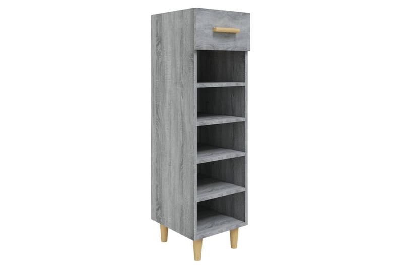 beBasic Skohylle grå sonoma 30x35x105 cm konstruert tre - GrÃ¥ - Oppbevaring - Skooppbevaring