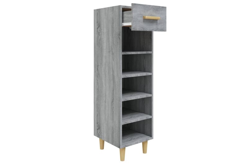 beBasic Skohylle grå sonoma 30x35x105 cm konstruert tre - GrÃ¥ - Oppbevaring - Skooppbevaring