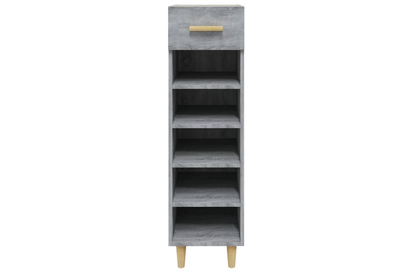 beBasic Skohylle grå sonoma 30x35x105 cm konstruert tre - GrÃ¥ - Oppbevaring - Skooppbevaring